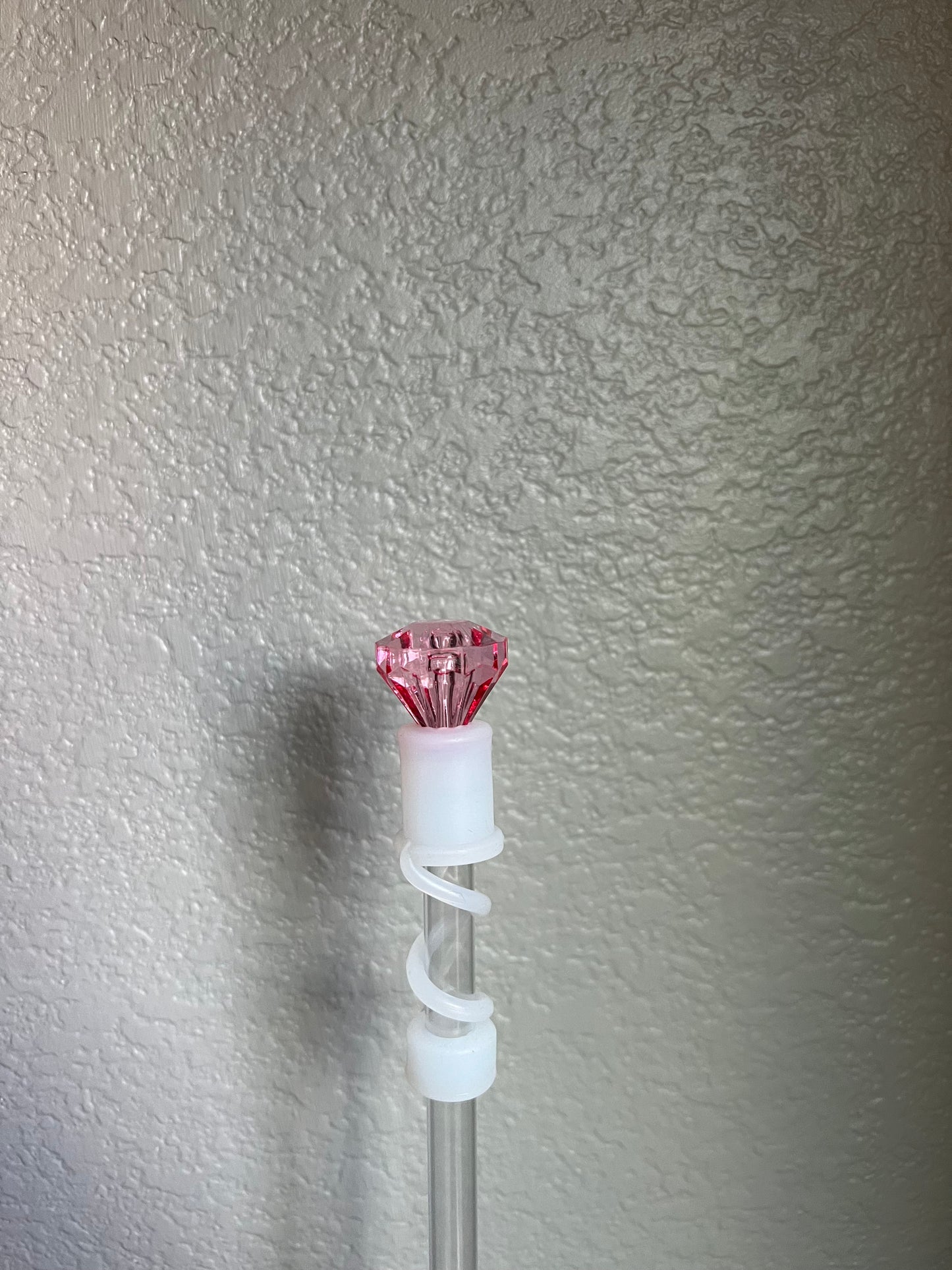 Coral Diamond Straw Topper