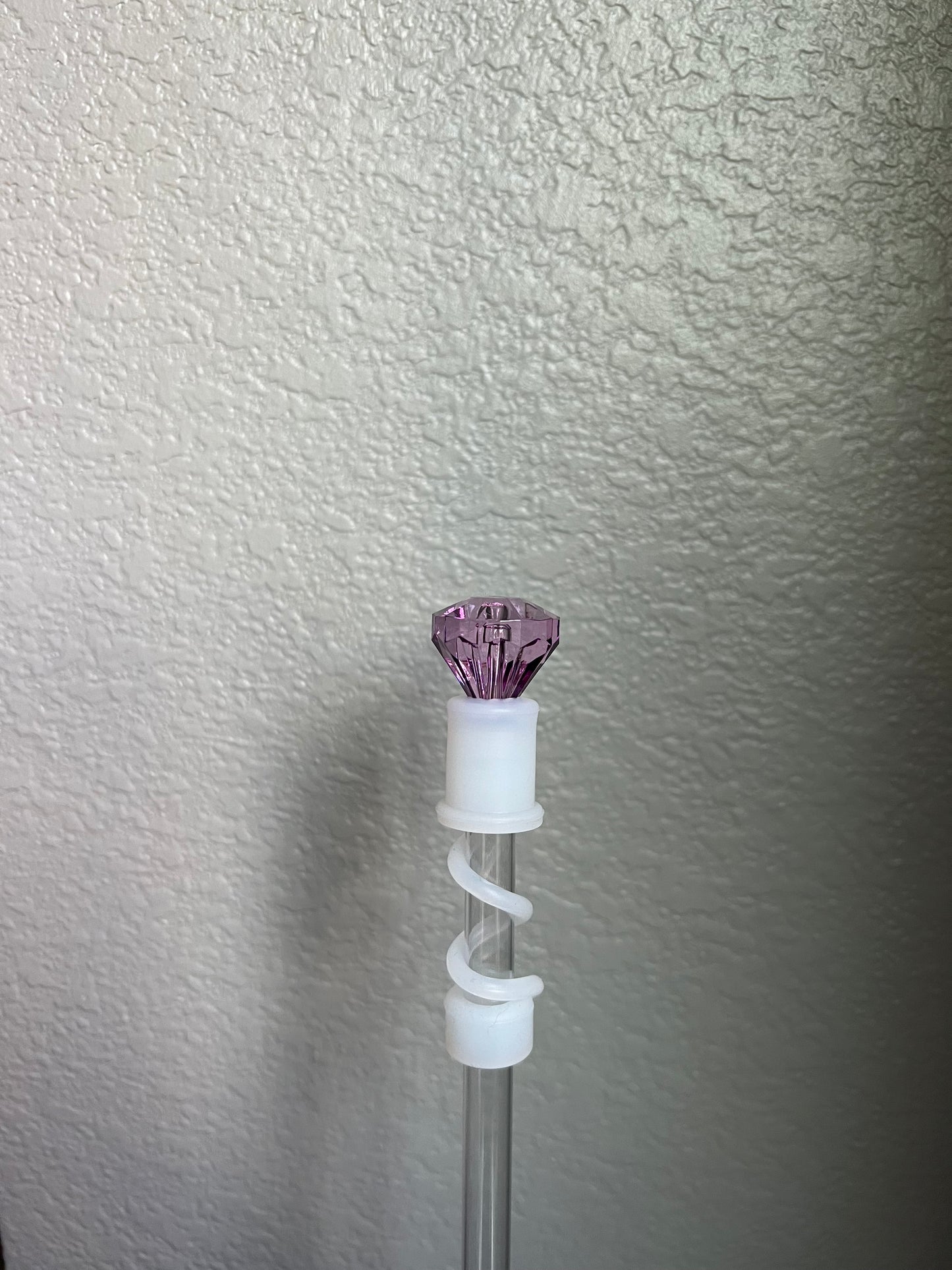 Light Purple Diamond Straw Topper