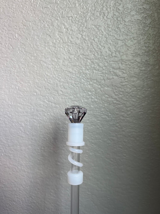 Grey Diamond Straw Topper