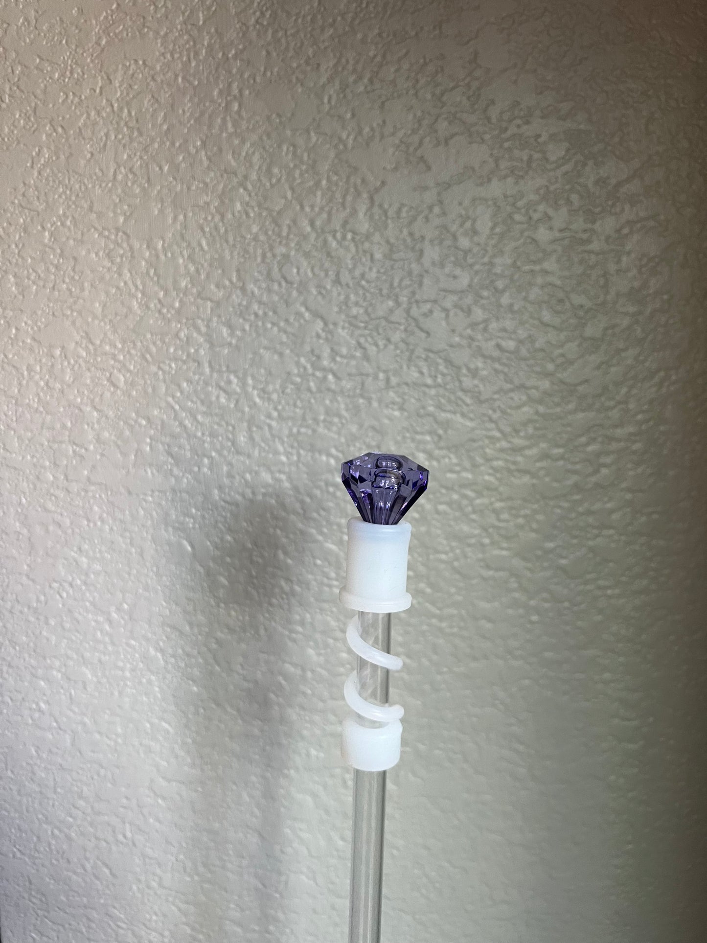 Deep Purple Diamond Straw Topper