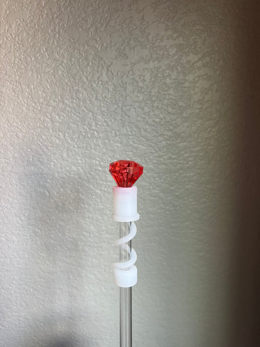 Red Diamond Straw Topper