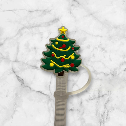 Green Christmas Tree LED Straw Topper