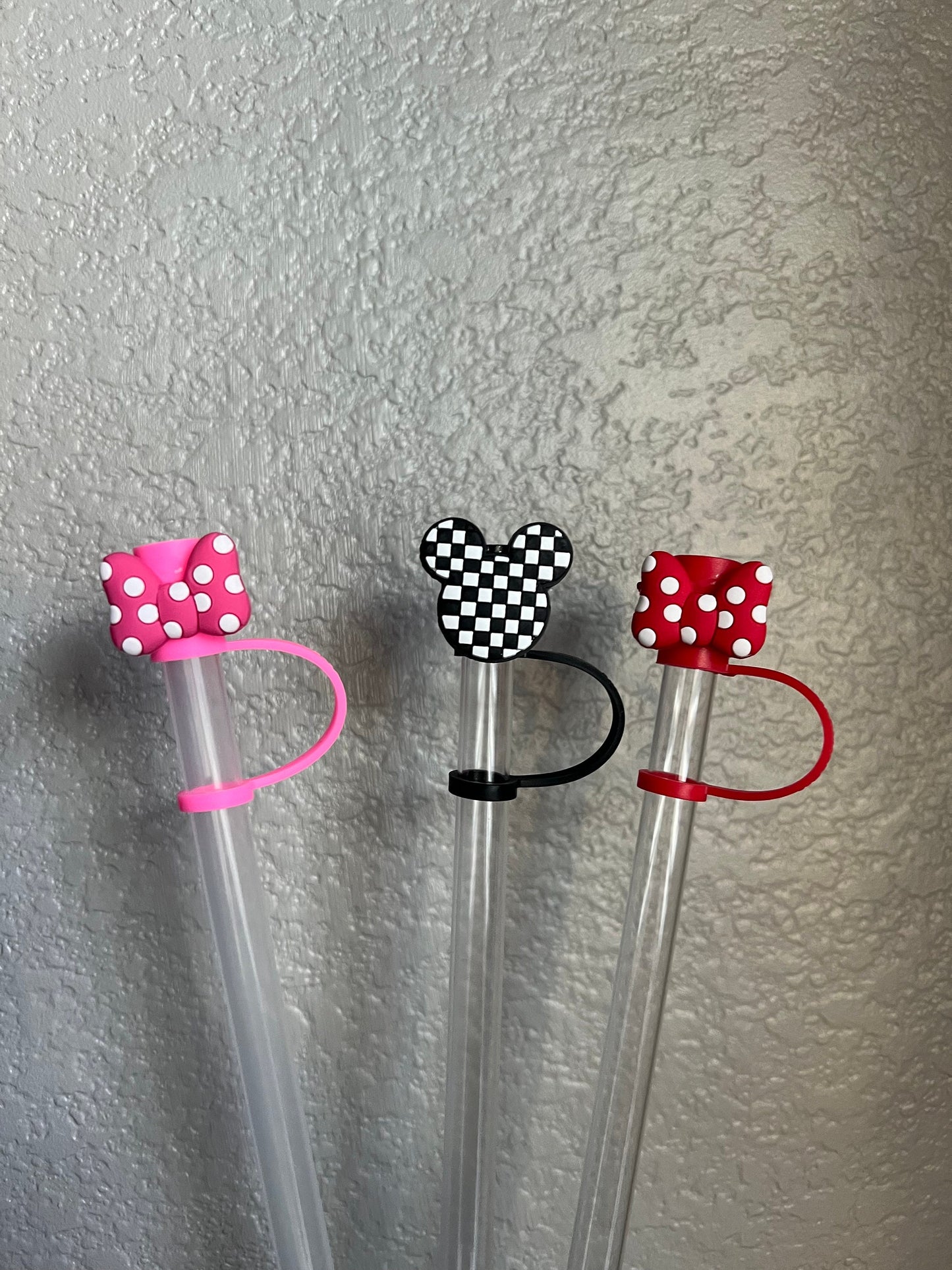 Minnie and Mickey Straw Toppers