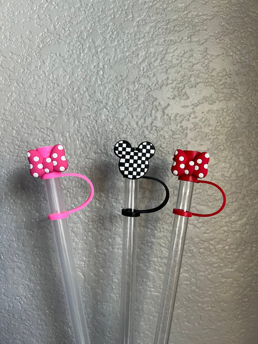 Minnie and Mickey Straw Toppers